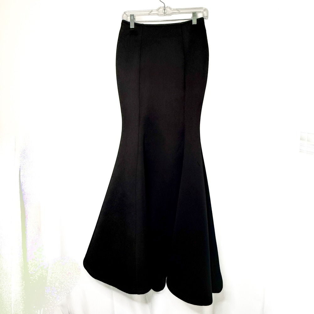 Gracia Maxi Skirt Womens S Black Mermaid High Waist Formal Evening Glam